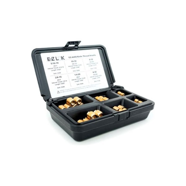 E-Z Lok Thread Repair Kit, Knife Thread Inserts, #6-32 to 3/8"-16, Brass EZ-A400 - main